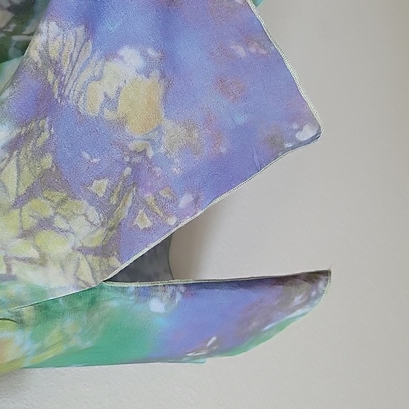 Soft Surroundings Blue Watercolor Tie Dye Kechmara Tunic Size Medium - Picture 5 of 8